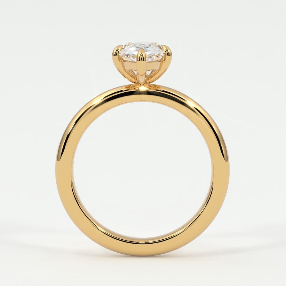 Rings Pear Shape Diamond Solitaire Band