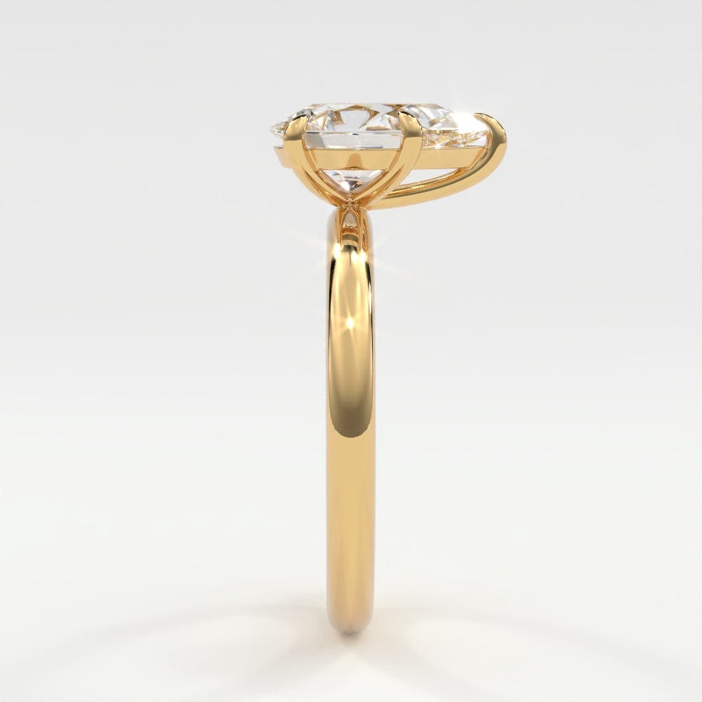 Rings Pear Shape Diamond Solitaire Band
