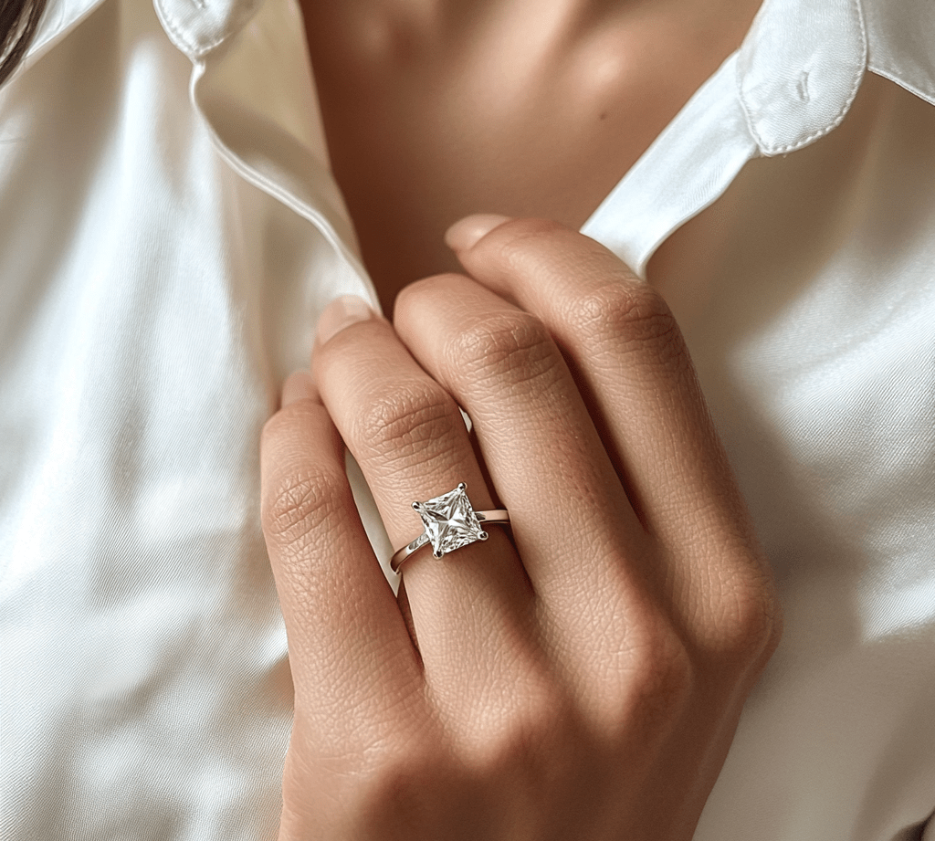 Rings Princess Cut Diamond Engagement Rings, Lab Grown