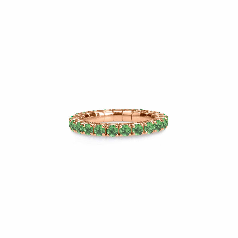 Rings Stretch & Stack Green Tsavorite Eternity Rings, .6-3.0 Carats