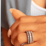 Rings Stretch & Stack Orange Sapphire Eternity Rings