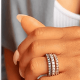 Rings Stretch & Stack Orange Sapphire Eternity Rings
