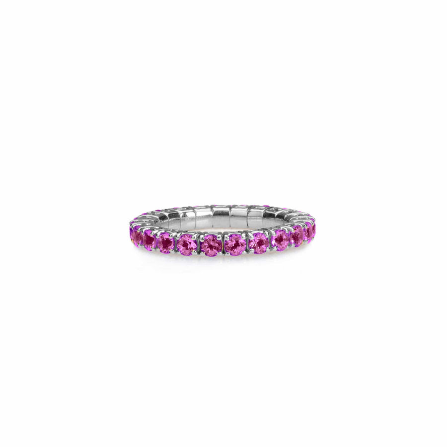Rings Stretch & Stack Pink Sapphire Eternity Rings, .6-3.0 Carats