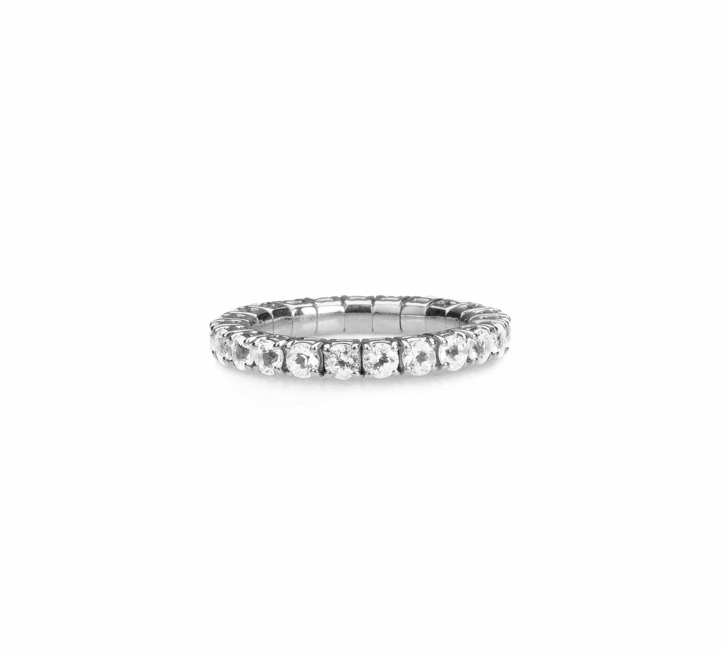 Rings Stretch & Stack Round Diamond Eternity Rings, Lab Grown
