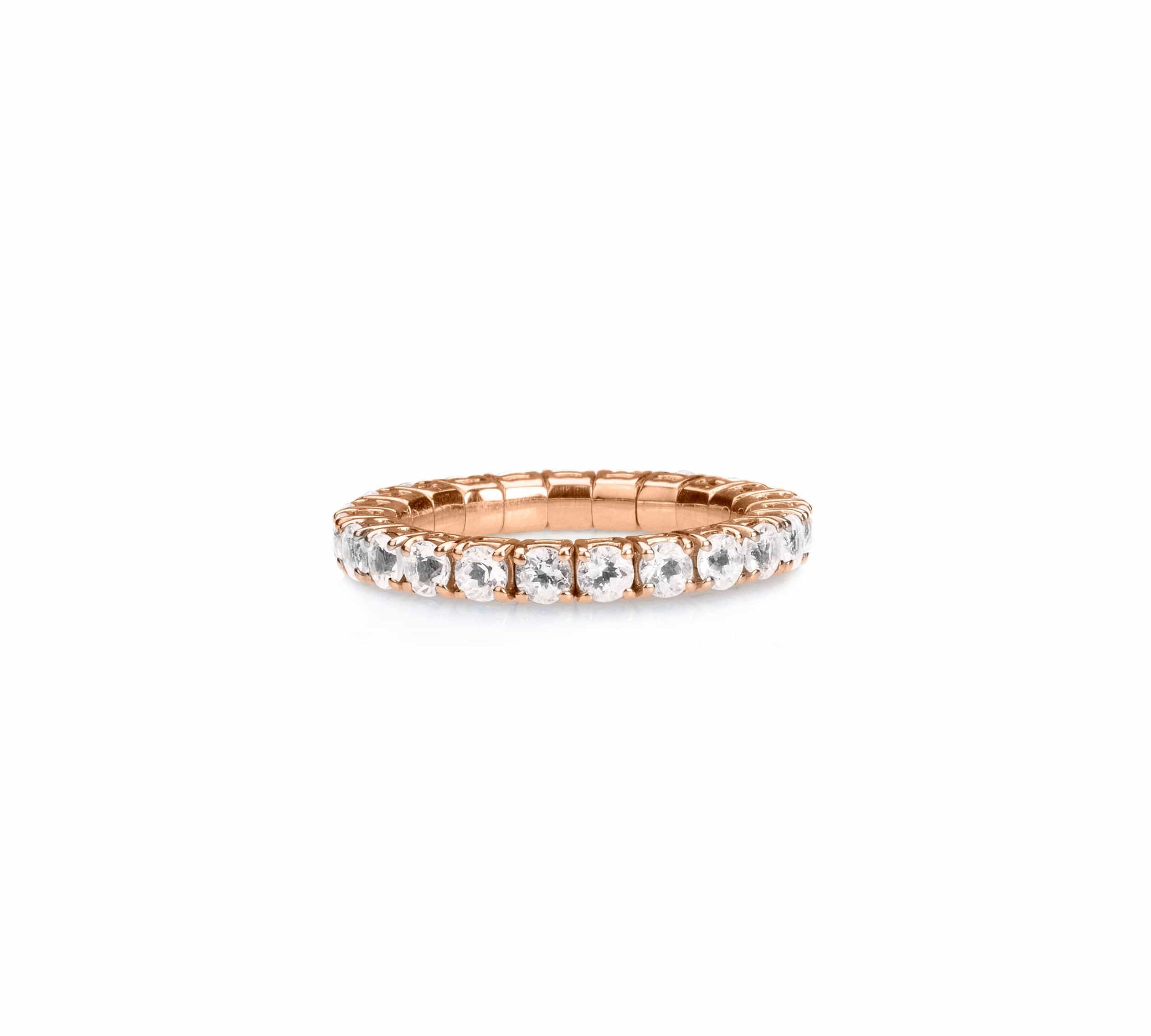 Rings Stretch & Stack Round Diamond Eternity Rings, Lab Grown