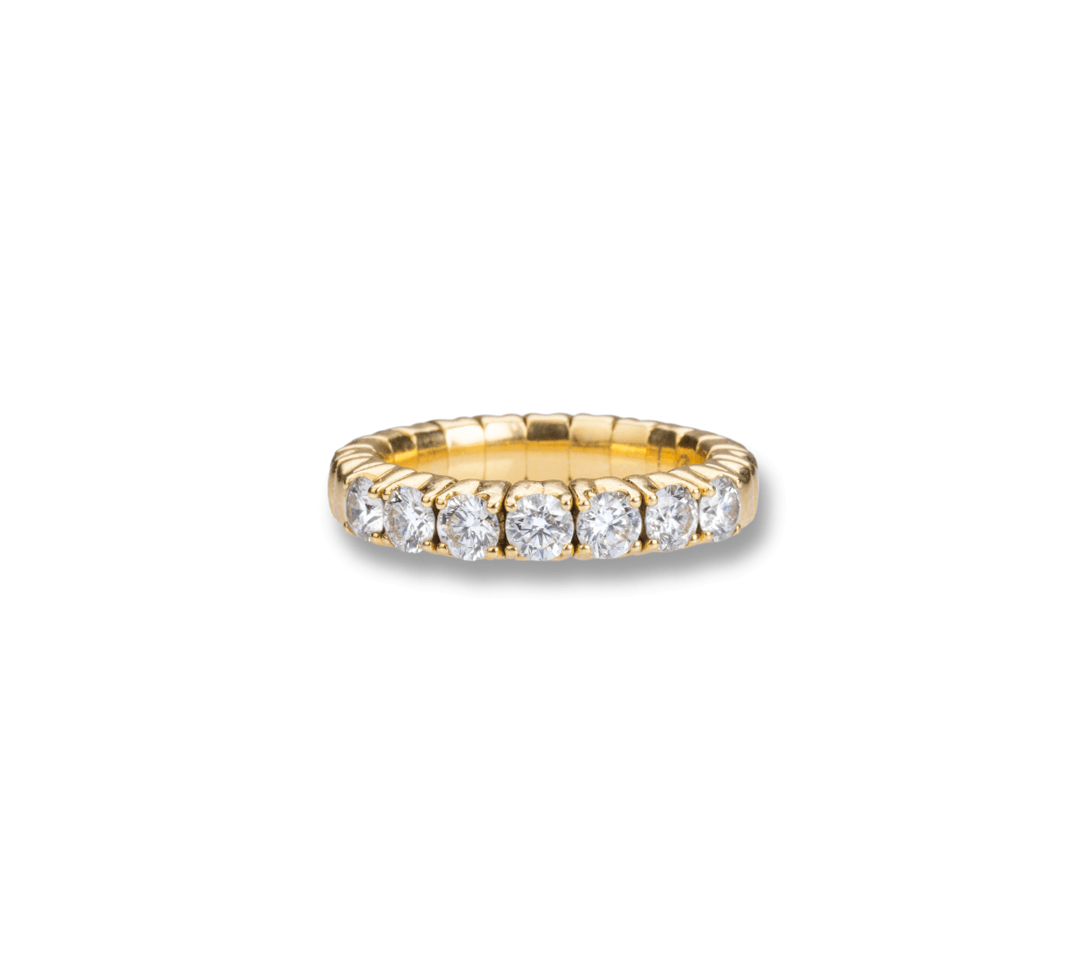 Rings Stretch & Stack Round Diamond Half Eternity Rings