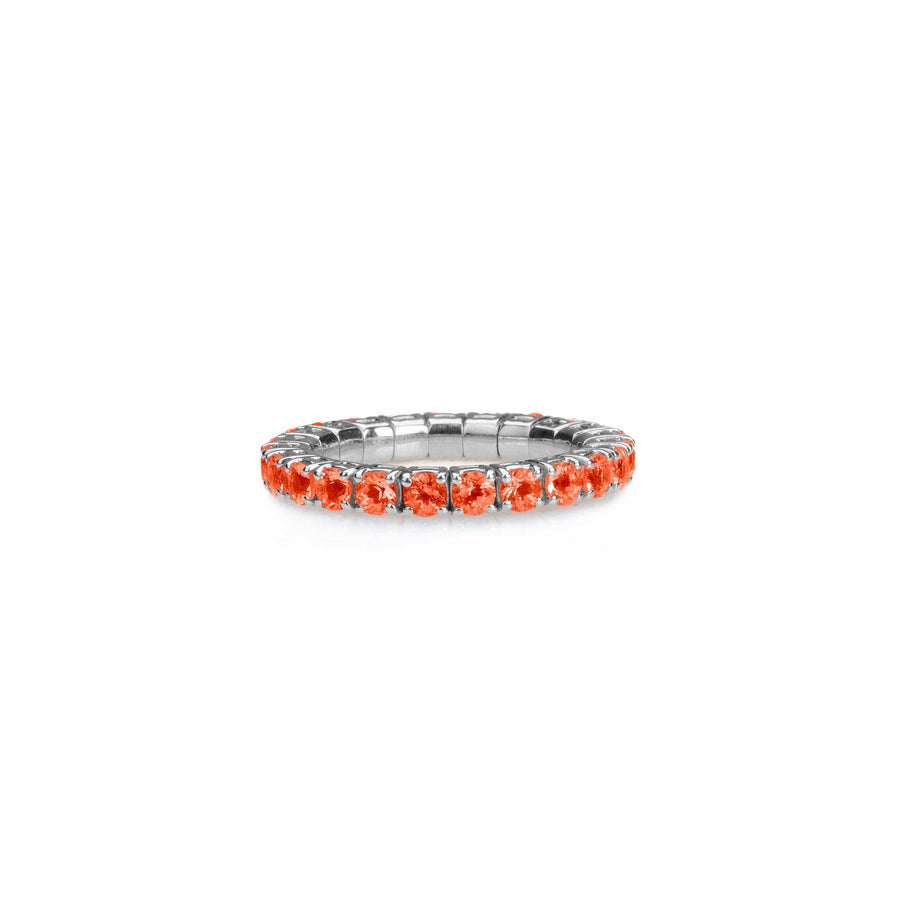 Rings Stretch & Stack Orange Sapphire Eternity Rings, .6-3 carats