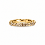Rings XS:  size 4-7 / Yellow Gold / 1.16-1.4 Carats Diamonds TW 18K Gold Stretch Round Desert Diamond Eternity Rings