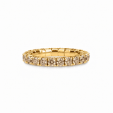 Rings XS:  size 4-7 / Yellow Gold / 1.16-1.4 Carats Diamonds TW 18K Gold Stretch Round Desert Diamond Eternity Rings