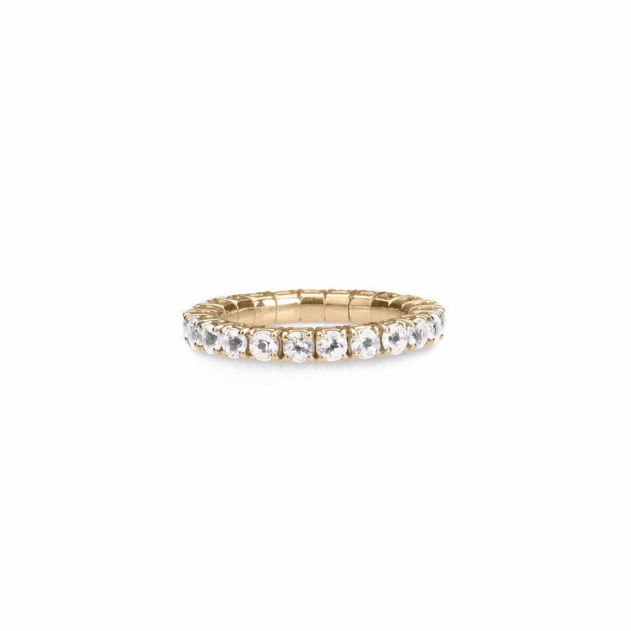 Rings XS:  size 4-7 / Yellow Gold / .6-.76 Carats Diamonds TW Stretch & Stack Round Diamond Eternity Rings, Lab Grown