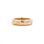 Rings Yellow / Small (4.5-6) 18K Gold Splash Of Diamonds Dome Stretch Ring