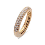 Rose / Small (4.5-6) 18K Gold Pave Diamond Stretch Ring