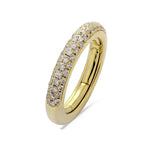 Yellow / Small (4.5-6) 18K Gold Pave Diamond Stretch Ring